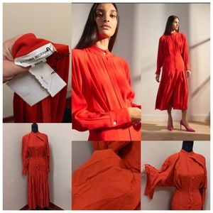 NEW Victoria Beckham pleated shirt dress size 2 FLAW